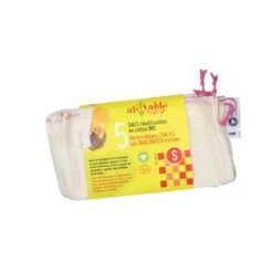 5 Sacs Réutilisables Céréales Et Légumineuses, En Coton Bio