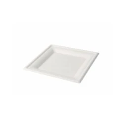 Assiettes Carrées En Canne à Sucre - 20 X 20 X 1,5 Cm - Lot De 50