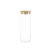 Bocal En Verre - Couvercle Bois - 1,4L 2 Bocal En Verre - Couvercle Bois - 1,4L -Maison Fournitures Magasin bocal verre et bois 14l