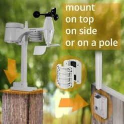 Bresser Centrale Météo Conectée - Capteur Exterieur 5-en-1 -Maison Fournitures Magasin centrale meteo couleur wifi avec capteur profi 5 en 1 7