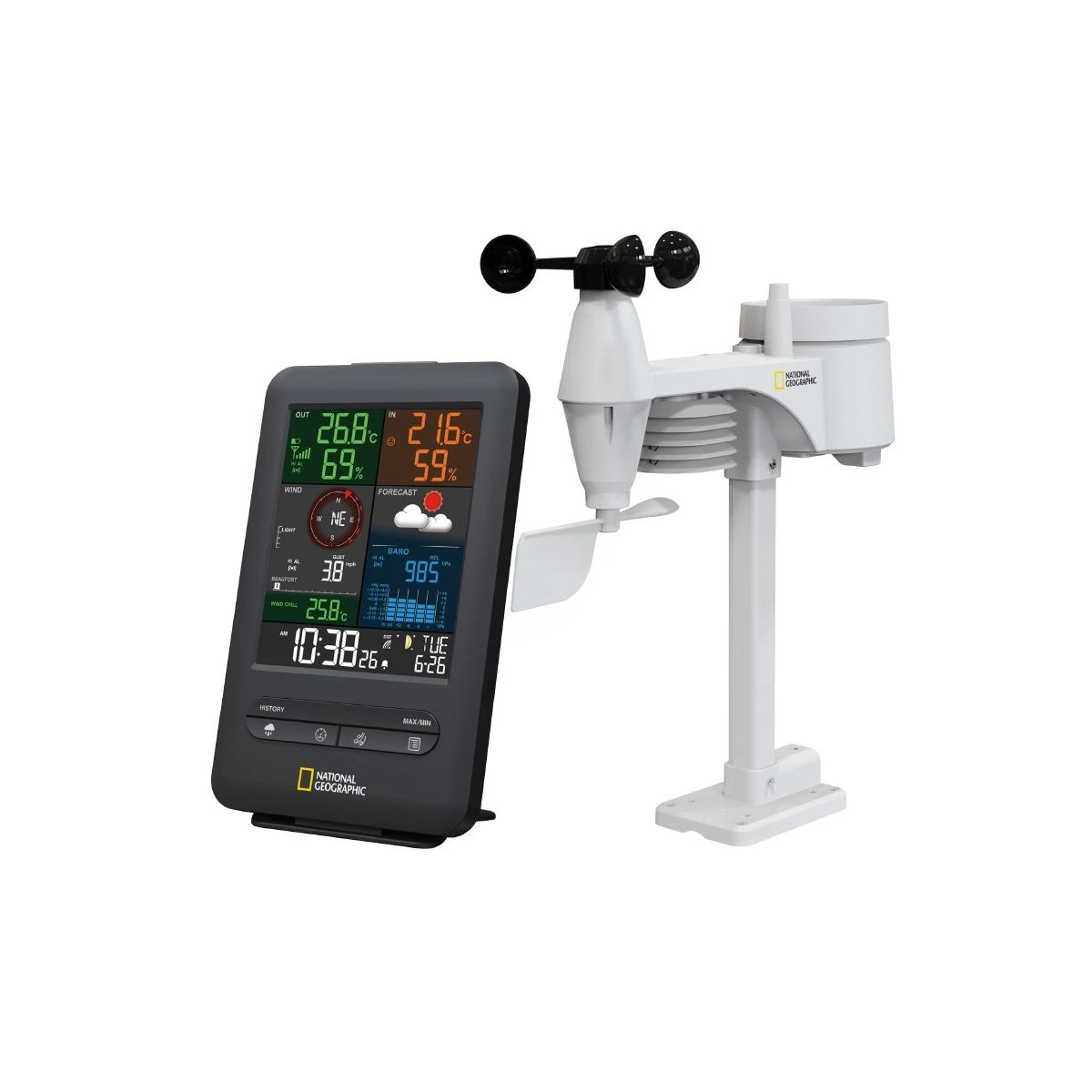 Bresser Centre Météorologique Couleur RC 5-en-1 3 Bresser Centre Météorologique Couleur RC 5-en-1