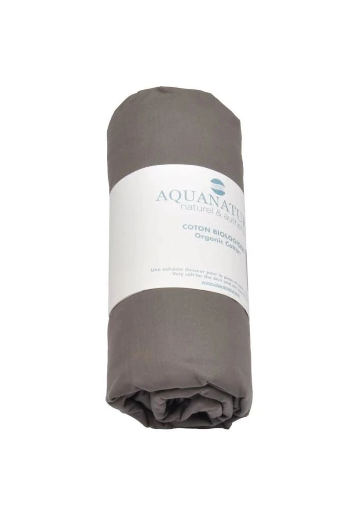 Drap De Lit BIO Lit 2 Personnes, 250 X 300 Cm, Coloris Gris 3 Drap De Lit BIO Lit 2 Personnes, 250 X 300 Cm, Coloris Gris