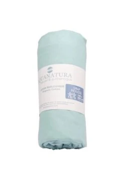 DRAP HOUSSE BIO Lit 2 Personnes, 140 X 200 Cm, Coloris Bleu Parme