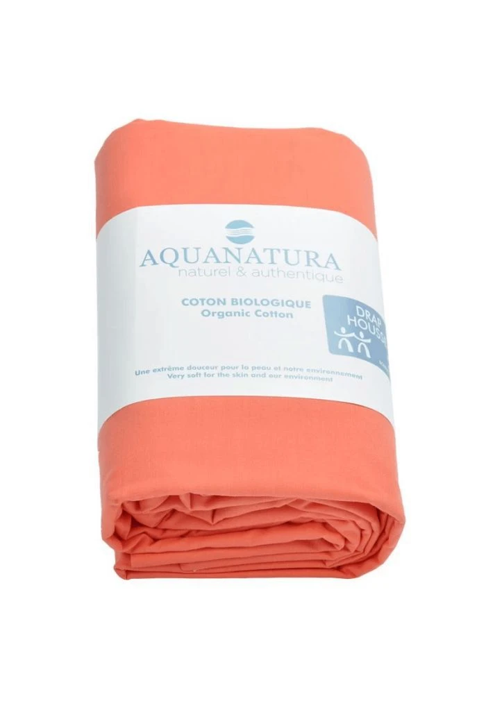 DRAP HOUSSE BIO Lit 2 Personnes, 180 X 200 Cm, Coloris Corail 3 DRAP HOUSSE BIO Lit 2 Personnes, 180 X 200 Cm, Coloris Corail