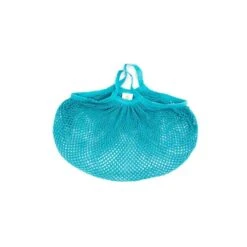 Filet à Provision Coton Bio, Coloris Bleu Turquoise