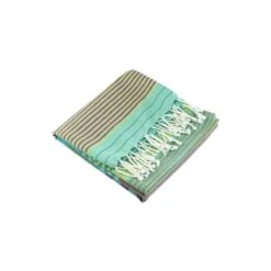 Fouta En Coton Biologique Aqua 100 X 200cm -Maison Fournitures Magasin fouta en coton biologique aqua 100 x 200cm 2