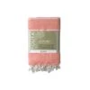 Fouta En Coton Biologique Blanc Et Corail 100 X 200cm -Maison Fournitures Magasin fouta en coton biologique blanc et corail 100 x 200cm