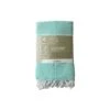 Fouta En Coton Biologique Blanc Et Menthe 100 X 200cm -Maison Fournitures Magasin fouta en coton biologique blanc et menthe 100 x 200cm