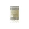 Fouta En Coton Biologique Blanc Et Taupe 100 X 200cm