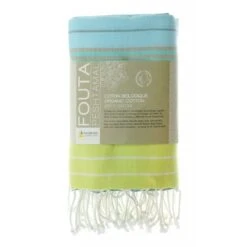 Fouta En Coton Biologique Sunny Lime 100 X 200cm