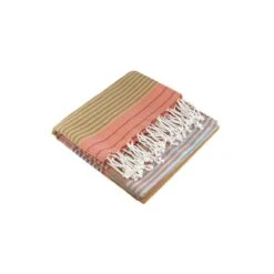 Fouta En Coton Biologique Terra Cotta 100 X 200cm -Maison Fournitures Magasin fouta en coton biologique terra cotta 100 x 200cm 2