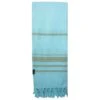 Fouta En Coton Biologique Turkuaz - 90 X 160 Cm -Maison Fournitures Magasin fouta en coton biologique turkuaz 90 x 160 cm