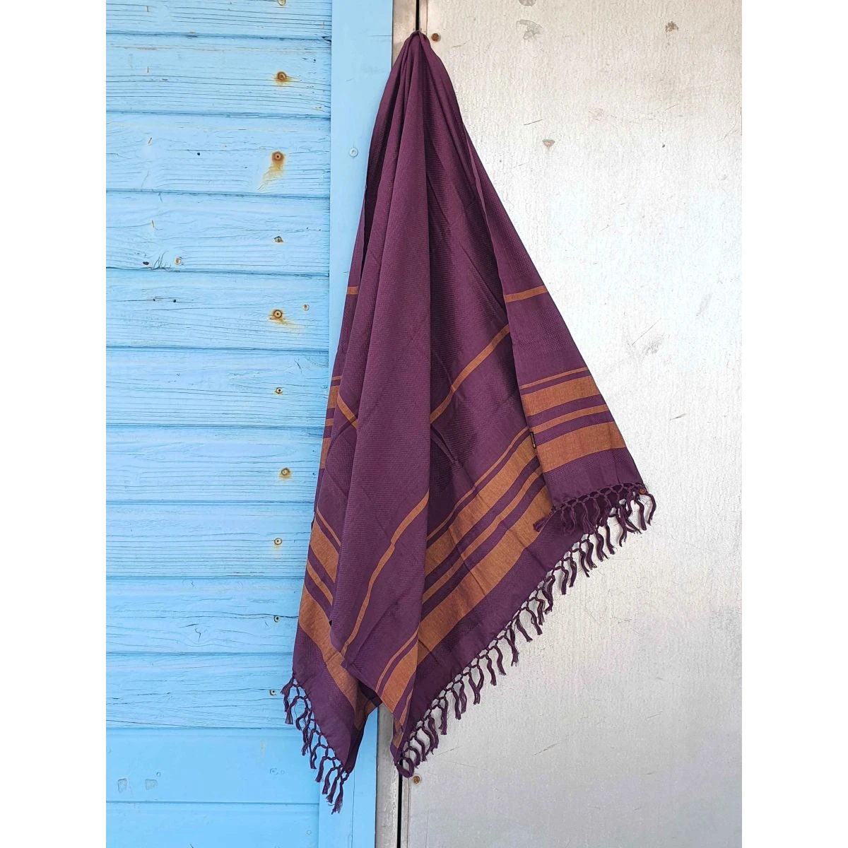 Fouta En Coton Biologique Violet - 90 X 160 Cm 4 Fouta En Coton Biologique Violet - 90 X 160 Cm – Image 2