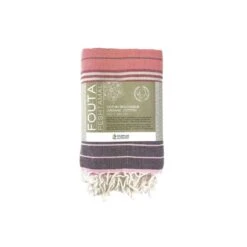 Fouta En Coton Biologique Wine 100 X 200cm