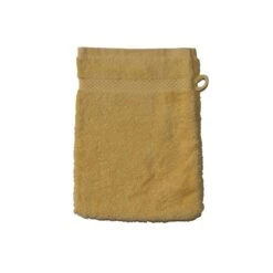 Gant De Toilette Coton Bio Coloris Jaune Soleil