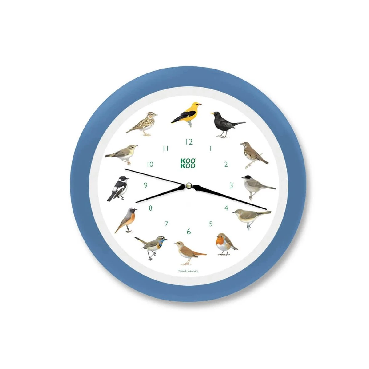 Horloge Oiseaux Des Jardins, Modèle En Cadre Bleu 3 Horloge Oiseaux Des Jardins, Modèle En Cadre Bleu