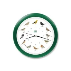 Horloge Oiseaux Des Jardins, Modèle En Cadre Vert