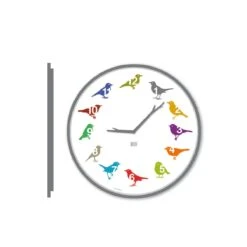Horloge Oiseaux Des Jardins, Modèle Ultraflat Couleur