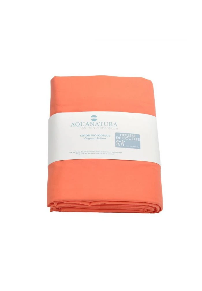 Housse De Couette BIO Lit 2 Personnes, 260 X 240 Cm, Coloris Corail 3 Housse De Couette BIO Lit 2 Personnes, 260 X 240 Cm, Coloris Corail