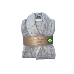 Peignoir En Coton Bio, Coloris Gris, Taille XL