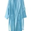 Peignoir En Coton Bio, Coloris Lagon, Taille L