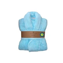 Peignoir En Coton Bio, Coloris Lagon, Taille XL