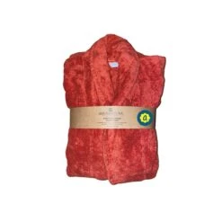 Peignoir En Coton Bio, Coloris Paprika, Taille S