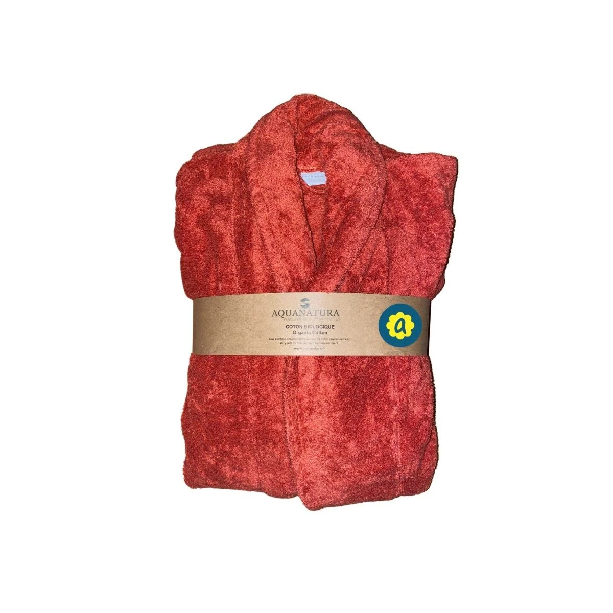 Peignoir En Coton Bio, Coloris Paprika, Taille S 3 Peignoir En Coton Bio, Coloris Paprika, Taille S