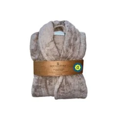 Peignoir En Coton Bio, Coloris Sable, Taille L