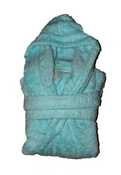 Maison Fournitures Magasin -Maison Fournitures Magasin peignoir en coton bio enfant coloris lagon taille 12 ans 1