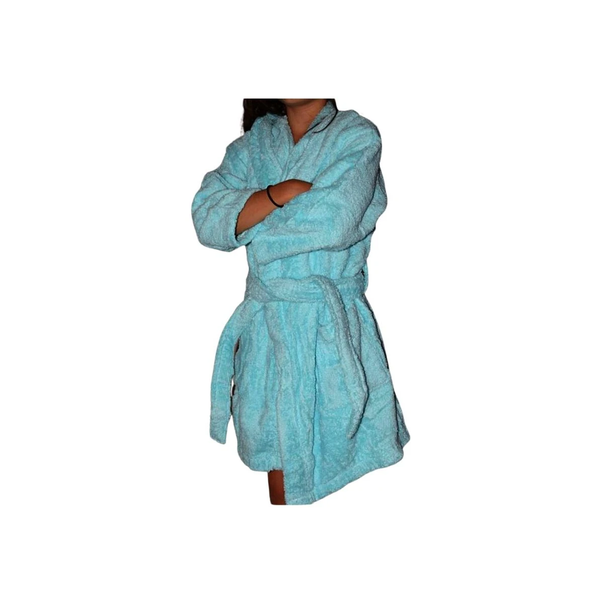 Peignoir En Coton Bio Enfant, Coloris Lagon, Taille 6 Ans 3 Peignoir En Coton Bio Enfant, Coloris Lagon, Taille 6 Ans