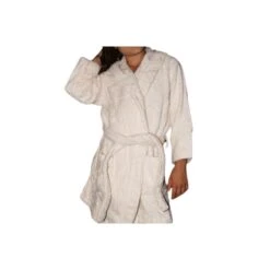 Peignoir En Coton Bio Enfant, Coloris Naturel, Taille 4 Ans