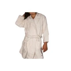 Peignoir En Coton Bio Enfant, Coloris Naturel, Taille 6 Ans