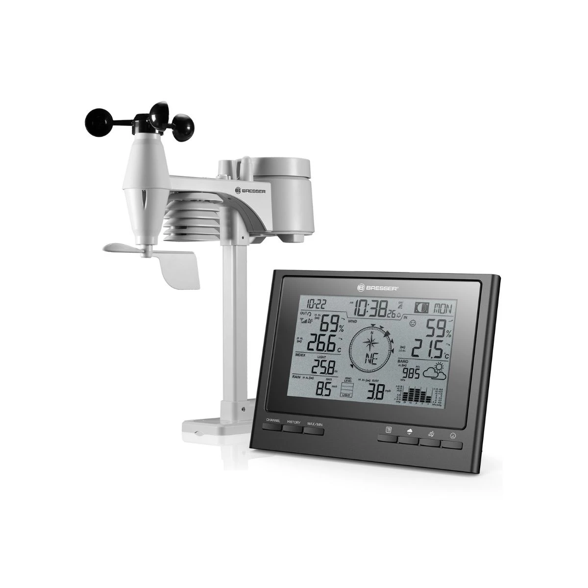 Station Météo Sans Fil Bresser 7 En 1 - ClimateScout - Noir 3 Station Météo Sans Fil Bresser 7 En 1 - ClimateScout - Noir