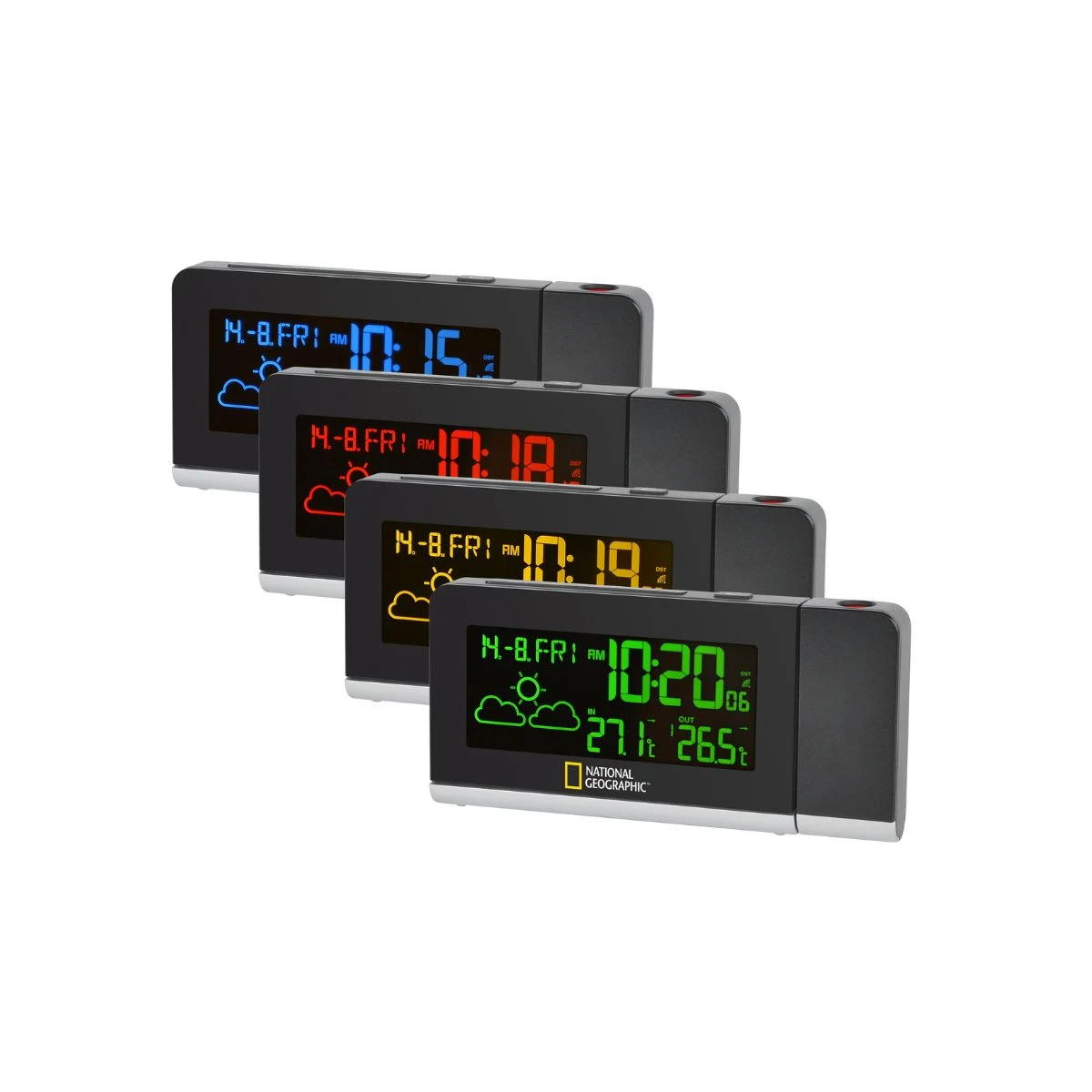 Bresser Station Météo Sans Fil National Geographic + Projecteur Et écran Couleur 4 Bresser Station Météo Sans Fil National Geographic + Projecteur Et écran Couleur – Image 2