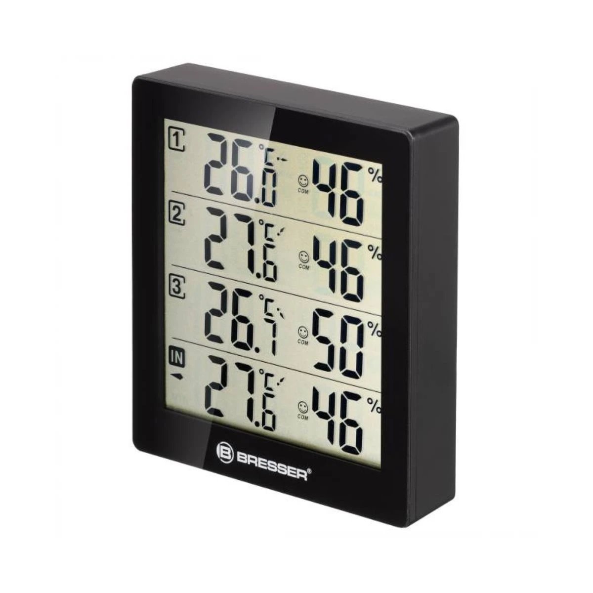 Bresser Thermo/hygromètre Quadro - Noir - 3 Capteurs Extérieurs 4 Bresser Thermo/hygromètre Quadro - Noir - 3 Capteurs Extérieurs – Image 2