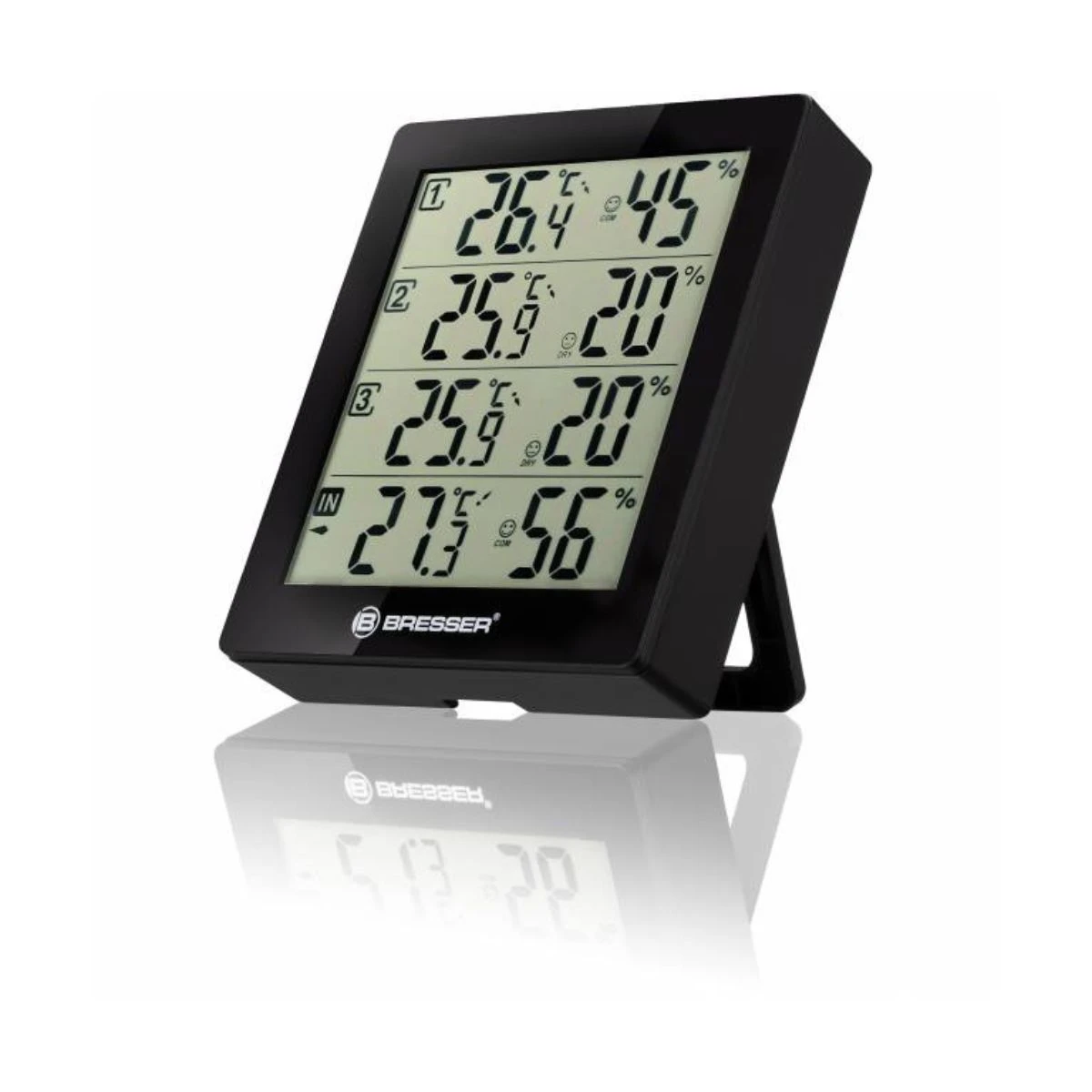 Bresser Thermo/hygromètre Quadro - Noir - 3 Capteurs Extérieurs 7 Bresser Thermo/hygromètre Quadro - Noir - 3 Capteurs Extérieurs – Image 5
